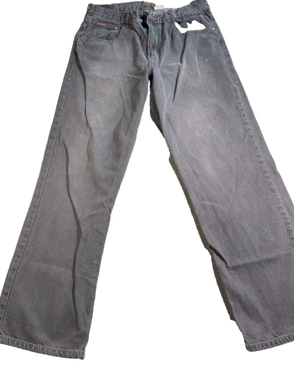 Kikwear Rushmore Jeans Mens 33x30 Gray Baggy Wide Leg Y2K Rave Skater Denim